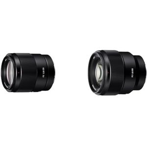Sony SEL-35F18F Standaard Lens Single (Vaste BrandpuntsbreedteGeschikt voor A9, A7, A6000, A5100, A5000 en Nex Series,) Zwart & Sony Sel-85F18 Telelens Met, Fe 85 M F1,8, Ed-Glas, Zwart