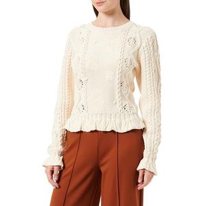 7 For All Mankind Bobble Sweater Cotton Cream, wit, XS