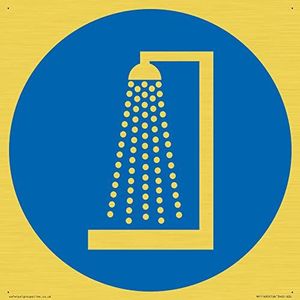Verplicht: Douche voor het invoeren van bord - 200x200mm - S20