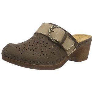 Jana Dames 27303 klompen, Braun Cafe 361, 40 EU Breed