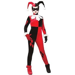 Rubie's Officiële superschurkin Harley Quinn jumpsuit, kostuum voor volwassenen, maat M