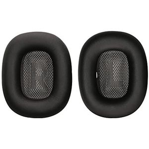 kwmobile 2x oorkussens compatibel met Apple AirPods Max oorkussens - Earpads voor koptelefoon - Kunstleer en schuim in zwart