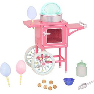 Glitter Girls Battat Katoenen snoepmachine op wielen voor 35 cm poppen - speelgoed, kleding en accessoires voor meisjes van 3 jaar oud en ouder