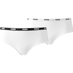 PUMA Hipster ondergoed voor dames, wit, S (2-pack), wit-wit, S