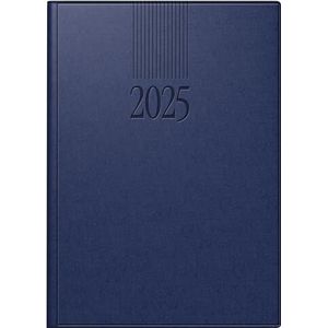 rido/idé 7028903385 Buchkalender Modell ROMA 1 (2025)| 1 Seite = 1 Tag| A5| 416 Seiten| Balacron-Einband| dunkelblau