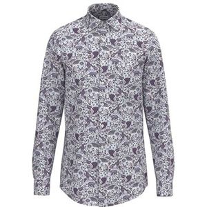 Seidensticker - Herenoverhemd - Groen - Katoen - Popeline