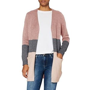 ONLY Onlqueen gebreid damesvest, meerkleurig (Misty Rose/W. Mgm/Cloud Pink M), S