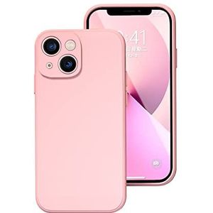 Febliss Ontworpen voor iPhone 14, schokbestendige telefoonhoes van siliconen [zachte krasbestendig] 6,1 inch, ultra-elegant, [verhoogde randen ter bescherming van de camera], roze