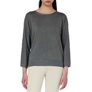 Mexx Dames Batsleeve Basic Knit Pullover Sweater, Mid Grey Melee, XL