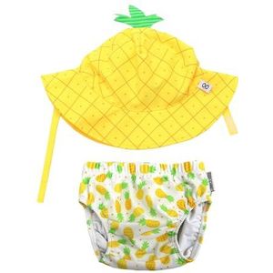 Zoocchini Zonweringset voor kinderen – badpak + hoed ananas UPF 50+ S – 2 stuks