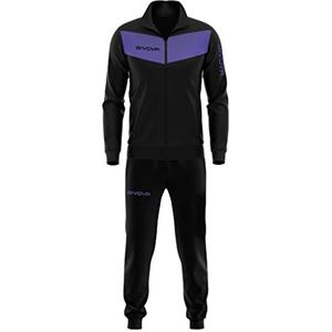 Givova - Visa 4S - Sportset - Zwart/Aubergine - Uniseks
