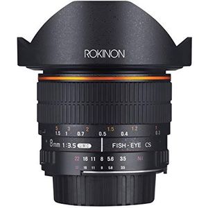 Rokinon 8mm F3.5 Ultra Wide Fisheye Lens, Nikon, Zwart, None