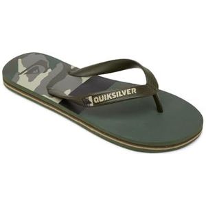 Quiksilver Molokai Panel Youth Flip-Flop voor jongens, Groen zwart groen, 28 EU