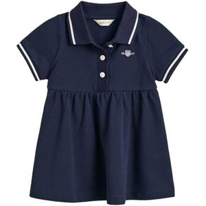 GANT Pique spin-jurk voor babymeisjes, marineblauw, 86 cm