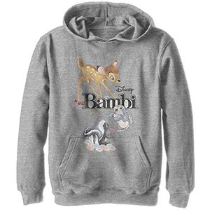 Kids' Disney Bambi Friends Youth Pullover Hoodie, Athletic Heather, Small, Athletic Heather, S