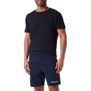 Champion Legacy Icons Pants - Small Script Logo Athletic Jersey Combed Bermuda Shorts, Marineblauw, XL Heren SS24, Navy Blauw, XL