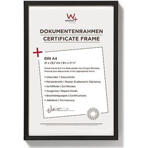 walther design fotolijst zwart 21 x 29,7 cm (DIN A4) Aluminium Documentlijst Stoel Aluminium Frame AJ130B