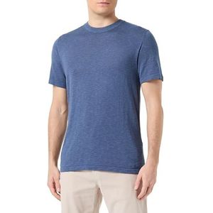 SELETED HOMME Slhberg Linen Ss Knit Tee Noos, bering sea, XXL