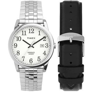 Timex Heren Quartz Analoge Horloge met Roestvrij Stalen Band TWG063200, Zilver-toon