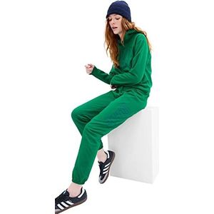 GAP Oversized fleece joggingbroek met logo voor dames, Vakantie Groen, M