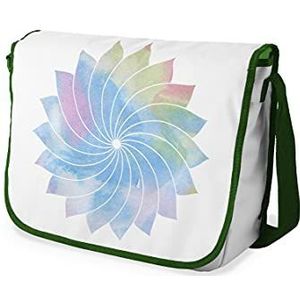 Bonamaison Digitaal bedrukte Messenger schooltas met kaki riem voor meisjes en jongens, boodschappentassen voor scholieren, schoudertassen, grootte: 29x36 cm