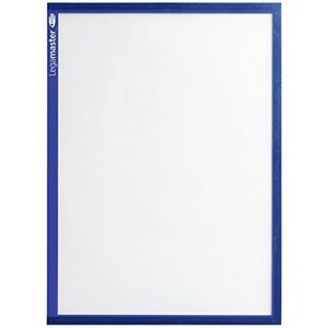 Legamaster 7-635603 Magnetische documentmappen, DIN A4, 5 stuks, blauw frame, transparant pvc-oppervlak