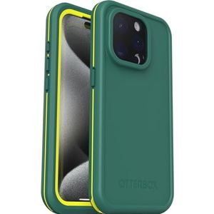 OtterBox Fre-hoes voor iPhone 15 Pro voor MagSafe, waterdicht (IP68), schokbestendig, vuilbestendig, gestroomlijnd en dun met ingebouwde schermbeschermer, 5x getest volgens militaire standaard, Groen