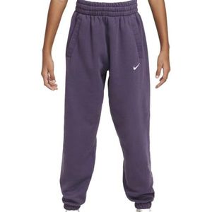 Nike Meisjes Club Fleece Loose Shne Broek, Dark Raisin/Metallic Silver, 10/12 jaar