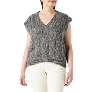myMo ROCKS Gebreide trui voor dames, grijs, XL