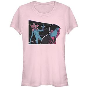 Stranger Things Dames Neon Eleven Short Sleeve T-Shirt, Light Pink, S, lichtroze, S
