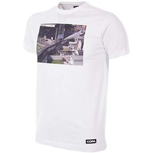 COPA Heren Huizen van Voetbal Swansea City Ronde hals T-Shirt, Wit, Klein