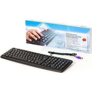 Link LKTAST07 - Italiaans toetsenbord 108 toetsen kleur zwart aansluiting Ps2