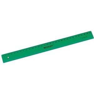 Westcott E-10172 00 kunststof liniaal, 30 cm, cm/mm-schaal, groen
