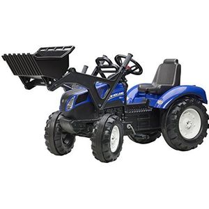 Falk Tractopel met pedalen, New Holland, vanaf 3 jaar, gemaakt in Frankrijk, schep voor, draaibaar, zitting draaibaar, stil, 3092D