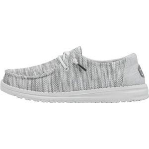 Hey Dude Wendy Chambray dames | Damesschoenen | Veterschoenen voor dames | Comfortabel en lichtgewicht, Gletsjer Grijs, 37 EU