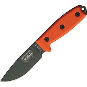 ESEE, Outdoormes | Lemmet lengte: 9,52 cm, oranje greep: G-10 glasbreker, model 3 Standard Edge