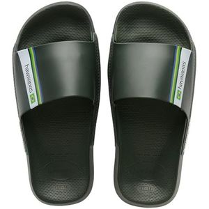 Havaianas Unisex Slide Brasil schuifsandalen, Green Olive, 33/34 EU