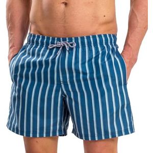 RIPT Performance Heren Essentials Quick Dry UV 50 Zonnebescherming Zwemshort Trunks,Marineblauw Gestreept, S