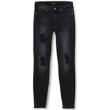 ONLY ONLBlush Skinny Fit jeans voor dames, halfhoge taille enkeldist, Washed Black, (M) W x 34L