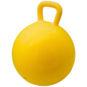 PFIFF 103033 opblaasbare paardenspeelbal, speelbal voor paarden, paardenspeelgoed, bal zonder luchtpomp, geel, 50 cm