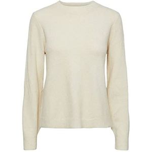 PIECES Dames PCJANita LS O-hals Wool Knit NOOS BC pullover, whitecap grijs, XL