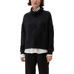 s.Oliver BLACK LABEL Dames 2118893 gebreide trui, zwart, S