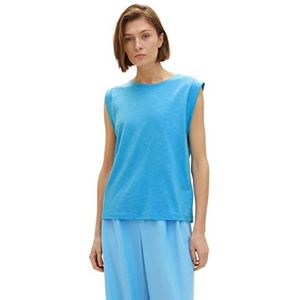 TOM TAILOR Dames 1036779 Top, 21184-Soft Cloud Blue, L, 21184 - Soft Cloud Blue, L