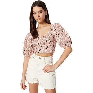 Trendyol Vrouwen Vrouw Regelmatige Standaard Vierkante Kraag Gebreide Blouse Shirt, Multi-Color, M, Meerkleurig, M