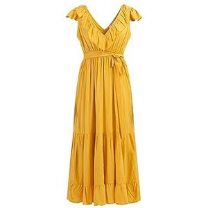 IZIA Dames maxi-jurk 19326435, geel, L, geel, L