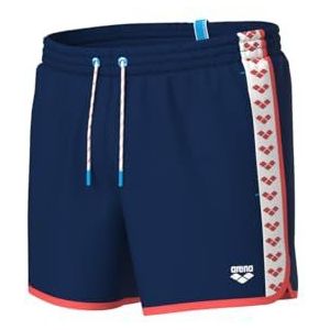 Arena Heren Team Stripe Beach Short, Navy-calypso Koraal-wit, M