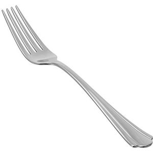 Amazon Basics Dinervorken, roestvrij staal, gegolfde rand, set van 12, zilver