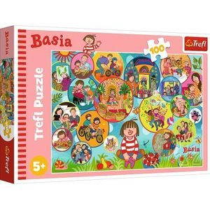 Trefl - Basia, Breng de Dag Door Met Basia - Puzzel 100 Elementen - Kleurrijke Puzzels Met Sprookjesfiguren, Creatief Amusement, Plezier voor Kinderen Vanaf 5 Jaar