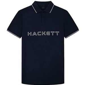 Hackett London Heren HS Hackett Poloshirt, blauw (marine), XXL, Blauw (zwart), XXL