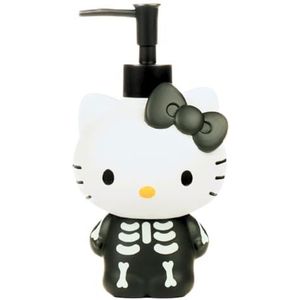 Hello Kitty Glow in The Dark Skeleton Halloween Soap/Lotion/Hand Sanitizer Resin Pump Dispenser, 14.11 Ounces, (Officially Licensed Product) by Franco Collectibles